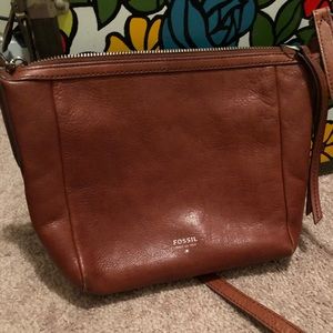 Chestnut Leather Fossil Crossbody